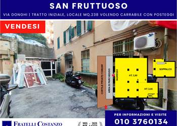San Fruttuoso | Laboratorio MQ.238 con cortile carrabile