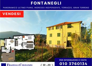 Fontanegli | Panoramici MQ.75 ultimo piano, terrazzo, terreno