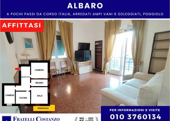 Albaro | Arredati soleggiati spaziosi VANI 6 balconata