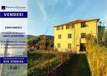 Fontanegli | Panoramici MQ.75 ultimo piano, terrazzo, ampio terreno recintato