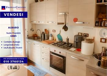 Albaro | Nuda-proprietà / investimento MQ.62 soleggiati, lunga balconata