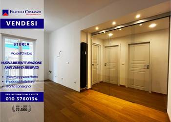 Sturla | Nuova ristrutturazione impeccabili MQ.100 biservizi, balconata, pronta consegna